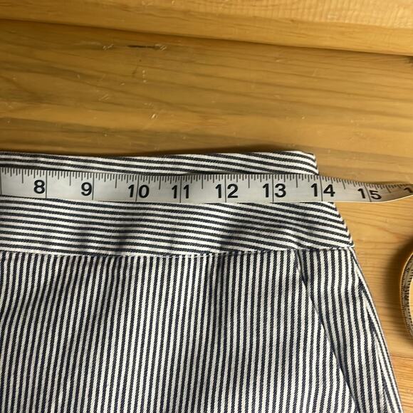 Talbots blue/white stripe cotton skirt women's 6 - Picture 10 of 11